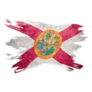 Grunge Florida State Flag Sticker