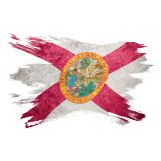 Grunge Florida State Flag Sticker