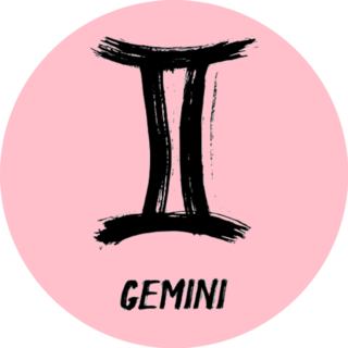 Grunge Gemini Zodiac Sign Sticker
