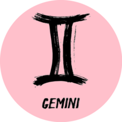 Grunge Gemini Zodiac Sign Sticker