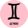 Grunge Gemini Zodiac Sign Sticker