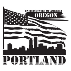 Grunge Label With Name Of Oregon, Portland Sticker