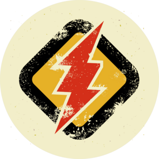 Grunge Lighting Sign Sticker