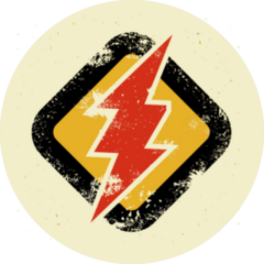 Grunge Lighting Sign Sticker