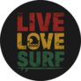 Grunge Live Love Surf Sticker