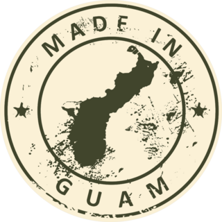 Grunge Made In Guam Sticker