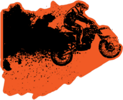 Grunge Motorcycle Sticker