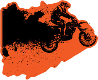 Grunge Motorcycle Sticker