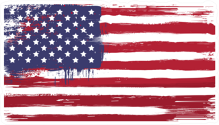 Grunge Painted USA Flag Sticker