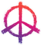 Grunge Peace Sign Sticker