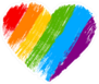 Grunge Rainbow Heart Sticker