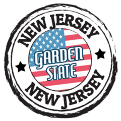 Grunge Rubber Stamp New Jersey USA Sticker