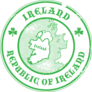 Grunge Rubber Stamp Of The Map Of Ireland Sticker