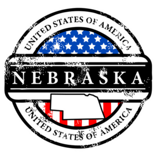 Grunge Rubber Stamp With Name Of Nebraska Sticker