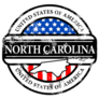 Grunge Rubber Stamp With Name Of North Carolina Sticker