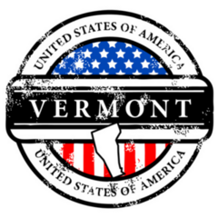 Grunge Rubber Stamp With Name Of Vermont Sticker