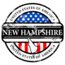 Grunge Rubber Stamp With New Hampshire Sticker