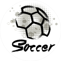 Grunge Soccer Sticker