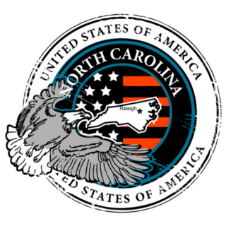 Grunge Stamp North Carolina Illustration Sticker