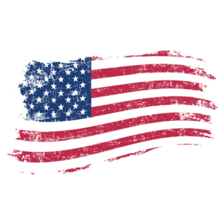 Grunge Style American Flag Sticker