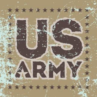 Grunge US Army Sign Sticker