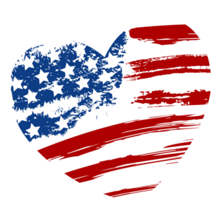 Grunge Usa Heart Flag 4th Of July Sticker