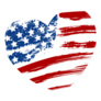 Grunge Usa Heart Flag 4th Of July Sticker