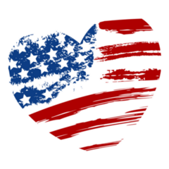Grunge Usa Heart Flag 4th Of July Sticker