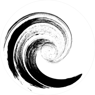 Grunge Wave Circle Sticker