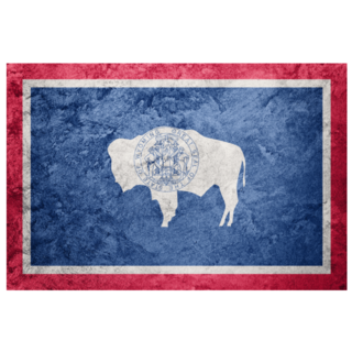 Grunge Wyoming State Flag Sticker