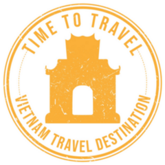 Grunge Yellow Stamp Vietnam Travel Sticker