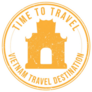 Grunge Yellow Stamp Vietnam Travel Sticker