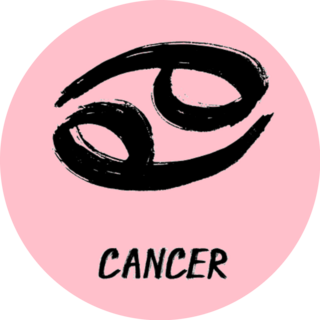 Grunge Zodiac Sign - Cancer Sticker
