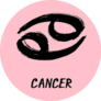 Grunge Zodiac Sign - Cancer Sticker