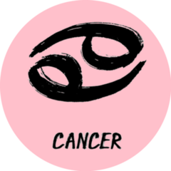 Grunge Zodiac Sign - Cancer Sticker