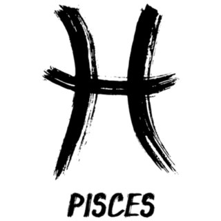 Grunge Zodiac Sign - Pisces Sticker