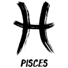Grunge Zodiac Sign - Pisces Sticker