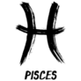 Grunge Zodiac Sign - Pisces Sticker
