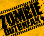 Grunge Zombie Outbreak Sign Sticker