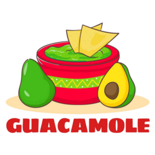 Guacamole Cartoon Logo Avocado Sticker