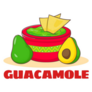 Guacamole Cartoon Logo Avocado Sticker