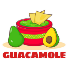 Guacamole Cartoon Logo Avocado Sticker