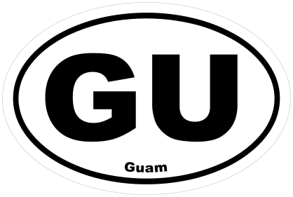 Guam Gu Oval Sticker