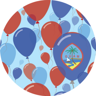 Guam National Day Balloon Pattern Sticker