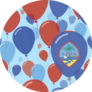 Guam National Day Balloon Pattern Sticker