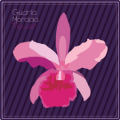 Guaria Morada Flower Sticker