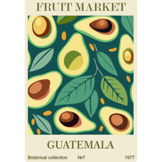 Guatemala Avocado Sticker
