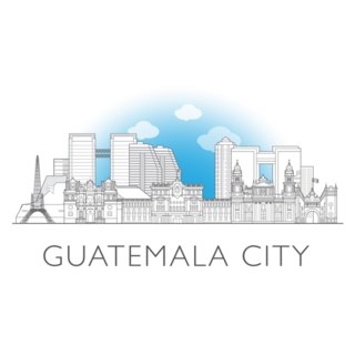Guatemala City Drawing Sticker