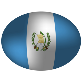 Guatemala Flag Oval Sticker