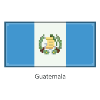 Guatemala Flag Pixel Sticker